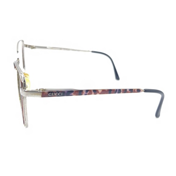 Gucci GG 2243 25V Silver Brown Black Tortoise Eyeglasses Frames 51-16 130 Italy - Picture 7 of 12